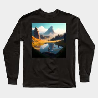 Mountain River Paradise Long Sleeve T-Shirt